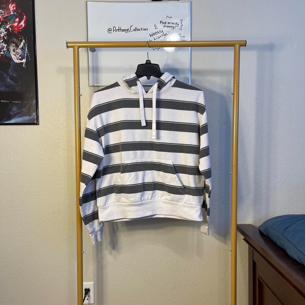 Cedar wood state skater striped pullover hoodie